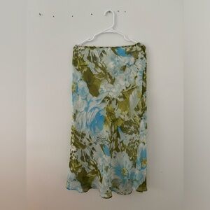 Vintage Floral Patterned Slip Skirt